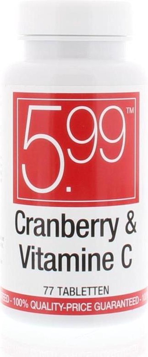 5.99 Cranberry Blaas Tabletten 77 st - 5.99