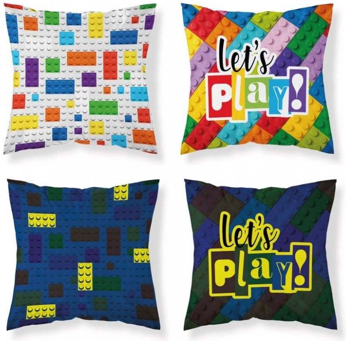 Bricks Sierkussensloop Game Kussensloop Glow in the Dark 40x40cm EXCL vulling