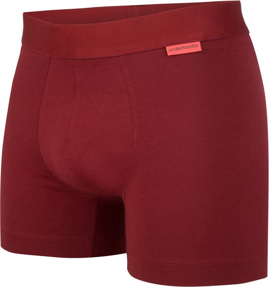 Undiemeister - Boxershort - Boxershort heren - Ondergoed - Onderbroek mannen - Gemaakt van Mellowood - Boxer briefs - Reef Clay (rood) - 1 Stuk - XS