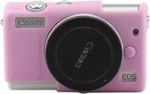 Zachte siliconen beschermhoes voor Canon M100 (roze)