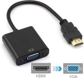 20 cm HDMI 19-pins male naar VGA-kabeladapter voor vrouwen (zwart)