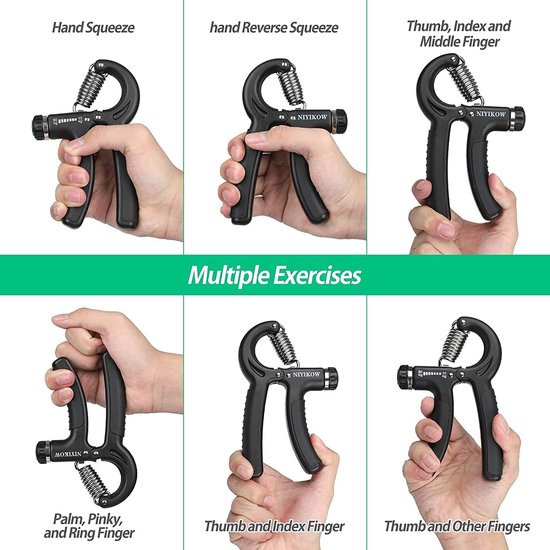 NIYIKOW Grip Strength Trainer Set van 2, Hand Grip Strengthener ...