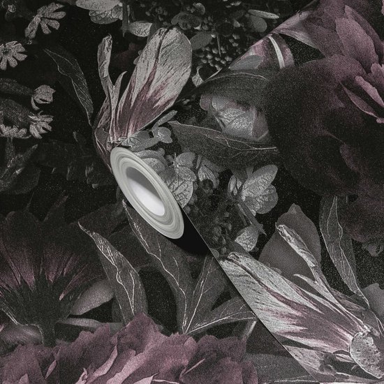 DIVERS PAPIER PEINT FLORAL | Botanique - gris rose noir blanc - AS Création PintWalls II
