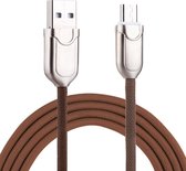 1m 2A Micro USB naar USB 2.0 datasynchronisatie snellader kabel, voor Galaxy S7 & S7 Edge / LG G4 / Huawei P8 / Geschikt voor Xiaomi Mi4 en andere smartphones (bruin)
