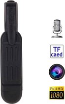 T189 8 MP Full HD 1080P Mini-pen Spraakrecorder / Digitale videocamera met clip, Ondersteuning TF-kaart, TV-uitgang (zwart)