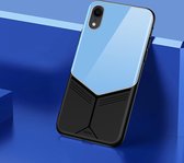 TOTUDESIGN Grace Series TPU + PC + Glass beschermhoes voor iPhone XR (blauw)