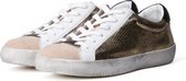 KUNOKA Alex scaly gold - Sneakers Dames - maat 36 - Wit Goud Ivoor