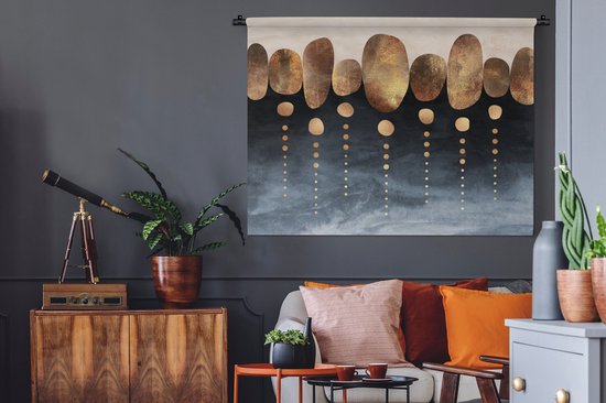 Tapisserie - Tapisserie - Or - Abstrait - Luxe - 120x90 cm - Tapisserie