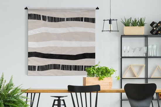 Tapisserie - Tissu mural - Ligne - Pastel - Minimalisme - Motifs - 120x120 cm - Tapisserie