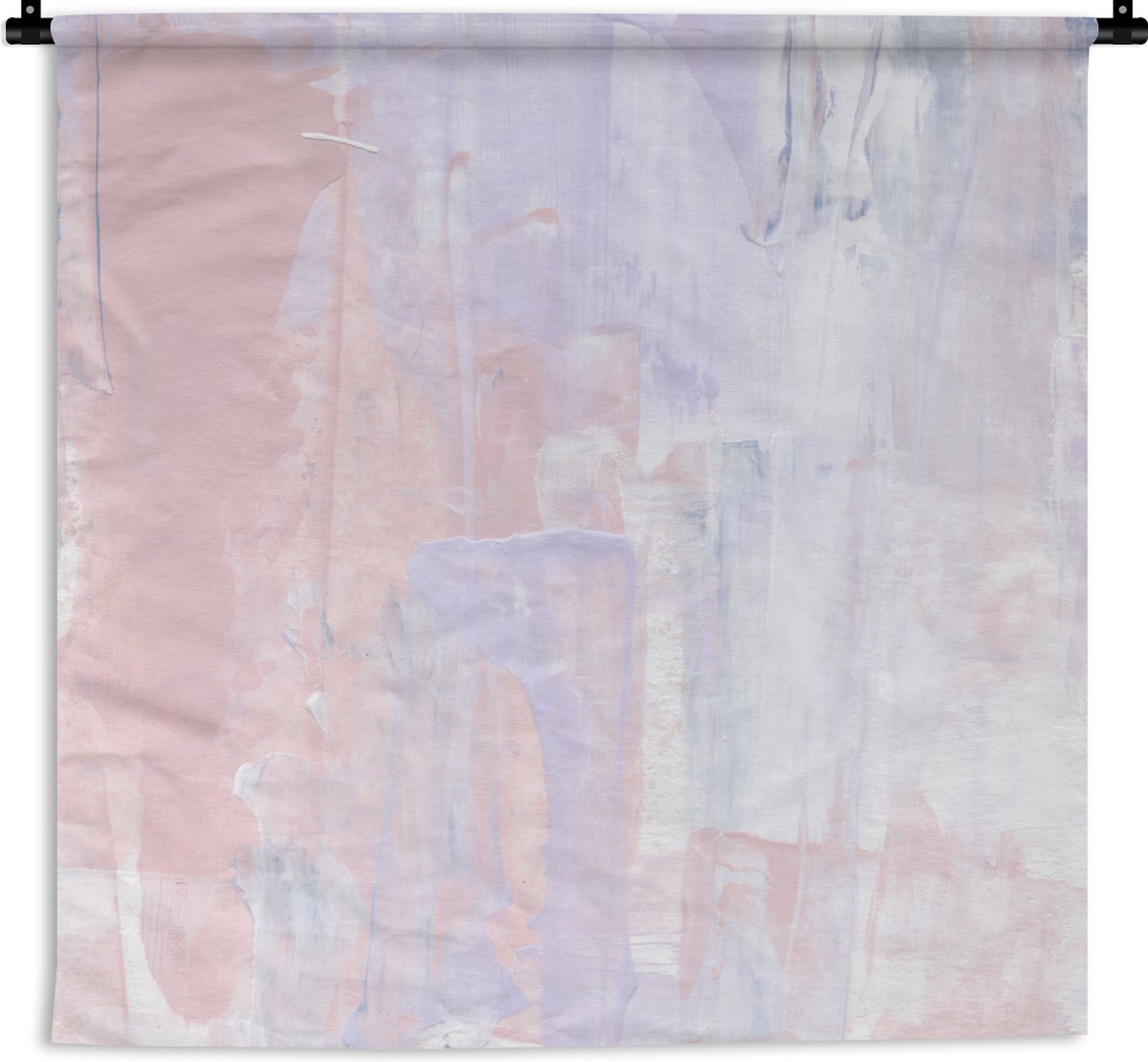Wandkleed - Wanddoek - Verf - Pastel - Design - 150x150 cm - Wandtapijt