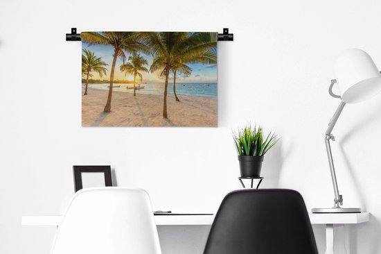 Tapisserie - Plage - Mer - Mexique - Coucher de soleil - 60x40 cm - Tapisserie