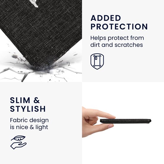kwmobile Cover compatibel met Amazon Kindle Paperwhite Vilten ereader hoes