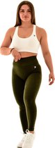 Blend sports leggings dames - squat proof, contour & taille haute - vert foncé