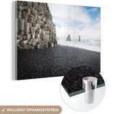 MuchoWow® Peinture sur verre 120x80 cm - Peinture sur verre acrylique - Plage - Pierres - Ciel - Photo sur verre - Peintures