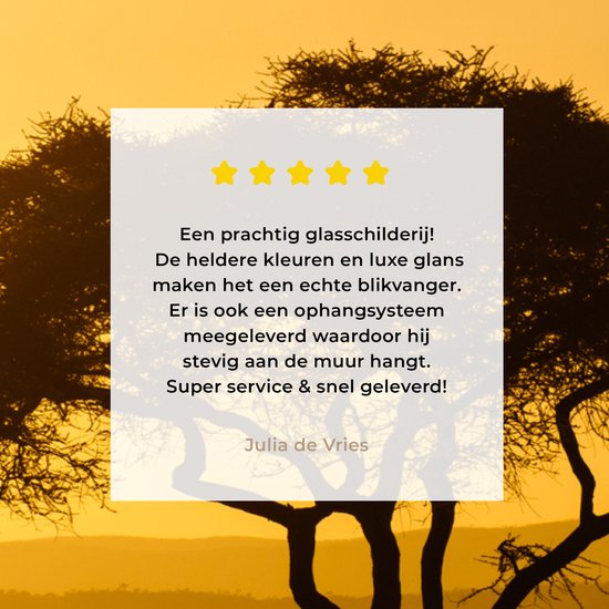 Ciel jaune sur le parc national du Serengeti en Tanzanie Plexiglas 120x80 cm - Tirage photo sur Glas (décoration murale en plexiglas)