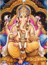 Diamond Painting Ganesha 40x50cm. (Volledige bedekking - Vierkante steentjes) diamondpainting inclusief tools