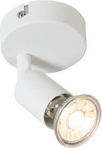 QAZQA jeany - Moderne Plafondspot | Spotje | Opbouwspot - 1 lichts - L 80 mm - Wit - Woonkamer | Slaapkamer | Keuken