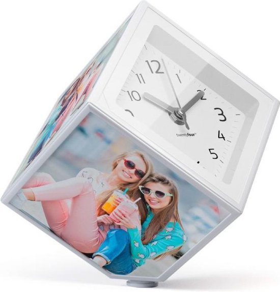 Balvi foto kubus draaiend met klok voor 10 x 10 cm