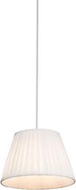 QAZQA Plisse - Retro Hanglamp - 1 lichts - Ø 250 mm - Crème - Woonkamer | Slaapkamer | Keuken
