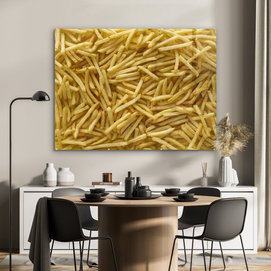 Peinture sur Verre - Fast Food French Fries - 120x90 cm - Peintures sur Verre Peintures - Photo sur Glas