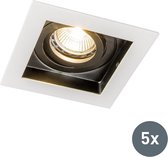 QAZQA carree - Moderne Inbouwspot - 1 lichts - L 10.3 cm - Wit -  Woonkamer | Slaapkamer | Keuken