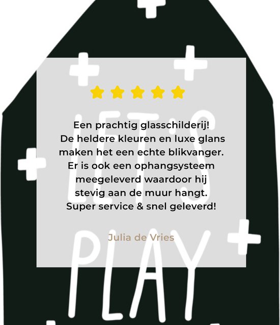 MuchoWow® Peinture sur verre 80x120 cm - Peinture sur verre acrylique - Enfants - Citation - Jouer - Garçons - Filles - Bébé - Photo sur verre - Peintures