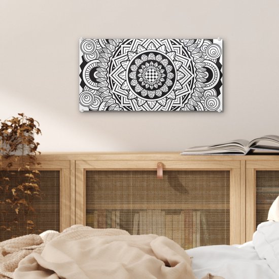 Peinture sur Verre - Mandala gracieux - 40x20 cm - Peintures sur Verre Peintures - Photo sur Glas