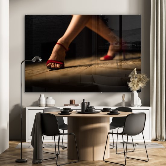 Peinture sur verre - Deux pieds dansant le tango - 150x100 cm - Peintures sur Verre Peintures - Photo sur Glas