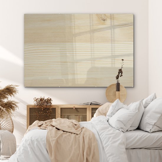 MuchoWow® Peinture sur verre 150x100 cm - Peinture sur verre acrylique - Une structure en bois clair - Photo sur verre - Peintures