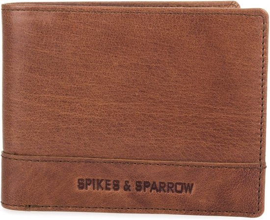 Spikes & Sparrow James Leren Billfold - RFID - 12 pasjes - Brandy