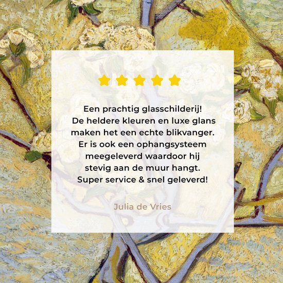 Peinture sur verre - Poirier en fleur - Vincent van Gogh - 90x90 cm - Peintures sur Verre Peintures - Photo sur Glas