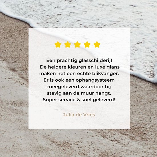 MuchoWow® Peinture sur verre 120x160 cm - Peinture sur verre acrylique - Mer - Plage - Été - Photo sur verre - Peintures