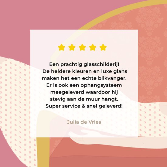 MuchoWow® Peinture sur verre 50x50 cm - Peinture sur verre acrylique - Vintage - Femmes - Pastel - Photo sur verre - Peintures