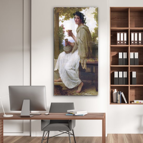 Peinture sur Verre - Bacchante - Peinture de William-Adolphe Bouguereau - 80x160 cm - Peintures sur Verre Peintures - Photo sur Glas
