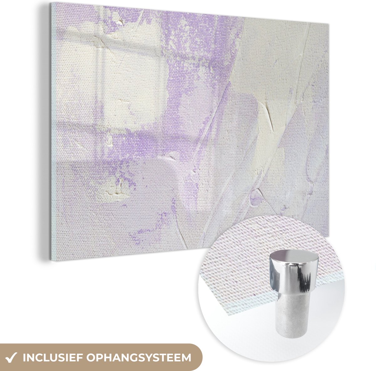 MuchoWow® Glasschilderij 150x100 cm - Schilderij acrylglas - Abstract - Verf - Design - Foto op glas - Schilderijen