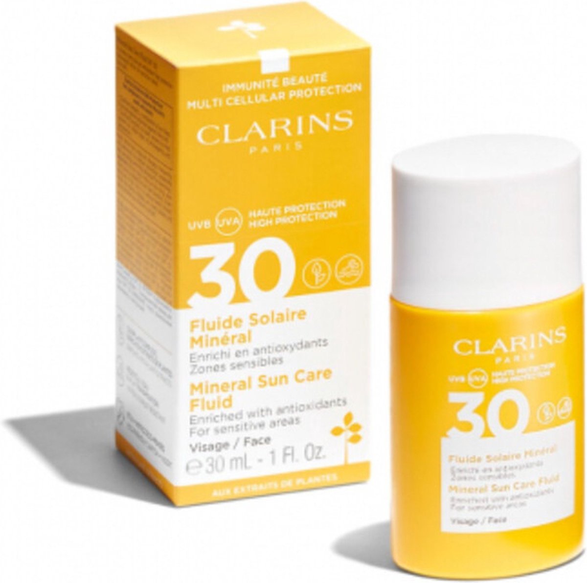 Goedkoopste Clarins Suncare Face Fluid SPF30 Zonnebrandcrème - 30 ml