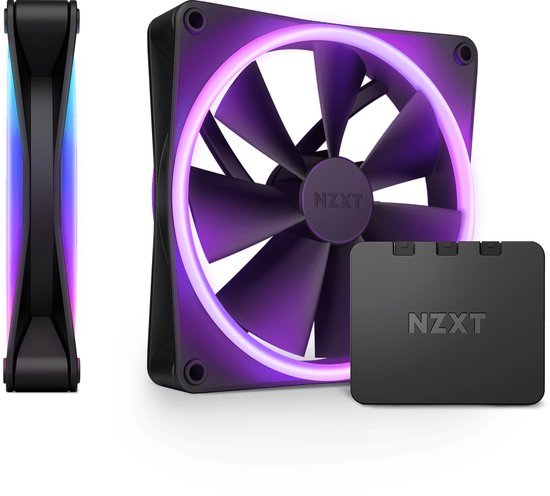 NZXT F140 RGB Duo - Twin Pack - Zwart - 140mm
