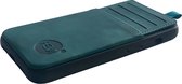 HEM hoes geschikt voor iPhone 14 Pro - Luxe Silky Green Back Cover Groen met Extra LENS BESCHERMING - Telefoonhoesje / Achterkant voor 3 pasjes