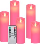 Bol.com Maison Exclusive - 5-delige Kaarsenset met afstandsbediening LED warmwit aanbieding