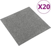 vidaXL de Dalles de moquette 20 pièces 5 m² 50x50 cm gris