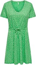 Only Jurk Onlmay S/s V-neck Short Dress Jrs Noos 15286935 Kelly Green/lea Flower Dames Maat - XL