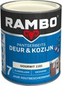 Rambo Pantserbeits Deur & Kozijn Zijdeglans Dekkend - Super Vochtregulerend - Ivoorwit - 0.75L