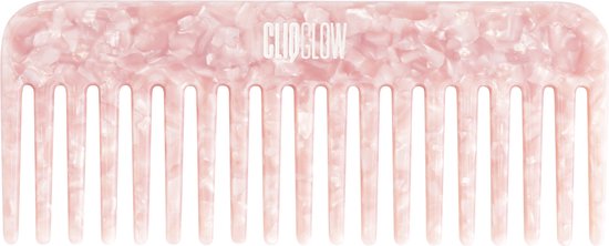 CLIQGLOW Speckle Afro Kam | Afro kam - Krullend Haar – Volume – Curly Hair - Wide Comb – Acetaat – Krullend Haar – Detangling Shower Comb - Afro Haar Verzorging | Light Pink