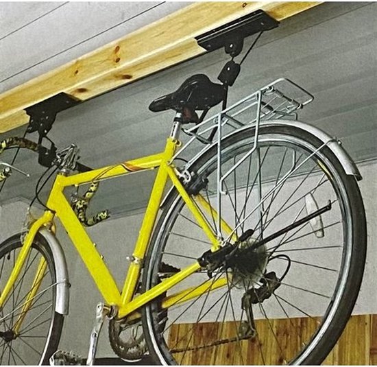 Plafond élévateur à vélo - Montage au plafond - Utilisation universelle - Résistant aux rayures - jusqu'à 25 KG - Système de suspension - Extra fort