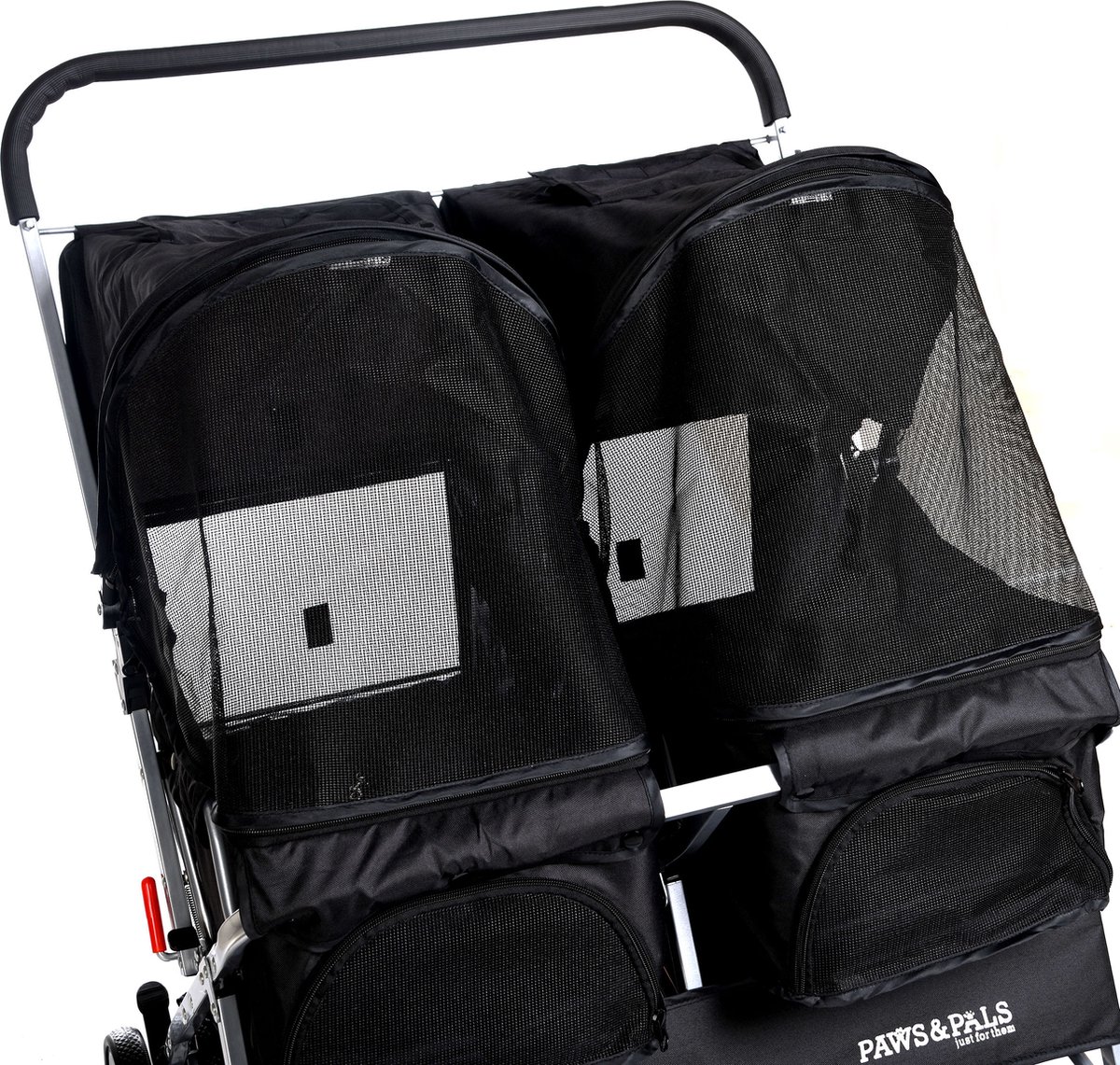 Homewell Dubbellaags opvouwbare hondenwagen, 2 dierenwagen