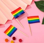 Akyol - 20 x Lgbt cocktailprikkers – pride vlag- Gay -lesbian - trans - cadeau |cocktailprikker pride |regenboog prikkers |coktailprikkers pride vlag - kado - geschenk - gift - verjaardag - feestdag – verassing – pride – respect – ecual –