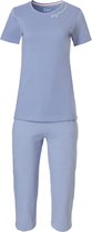 By Louise Dames Capri Korte Pyjama Set Blauw 3/4 - Maat S