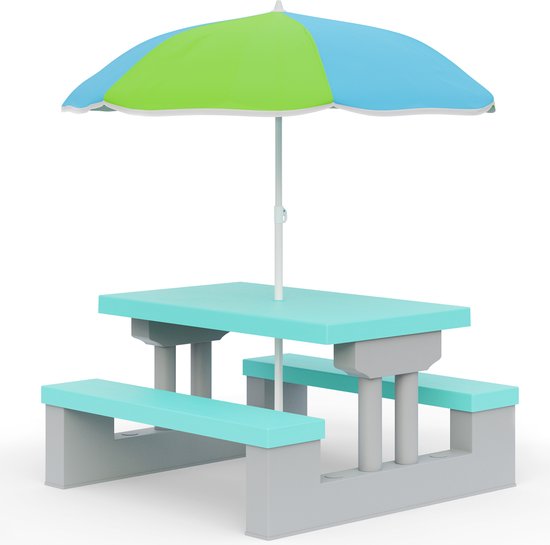 Spielwerk Kinder Tuinset – Incl. Parasol UV-bescherming - Mint Grijs
