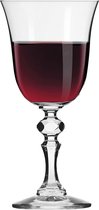 Kleine rode wijnglazen, set van 6, 220 ml, Krista-collectie, kristalglas, perfect voor thuis, restaurants en feesten, vaatwasmachinebestendig