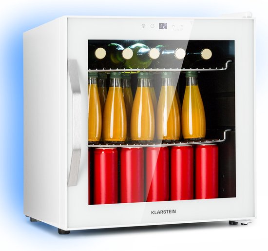 Klarstein Mini Koelkast met Glazen Deur, Kleine Stille Mini Koelkast voor Kamer & Tuin, Indoor/Outdoor Drankkoelkast met IoT/App-bediening, Koelkast voor Cosmetica & Dranken, 5–18 °C, 47 L van Klarstein — afbeelding 4